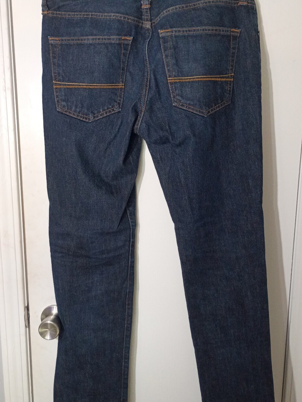 Abercrombie & Fitch The A&F Skinny Jeans Size 31x30 Dark Wash Denim Button image 4